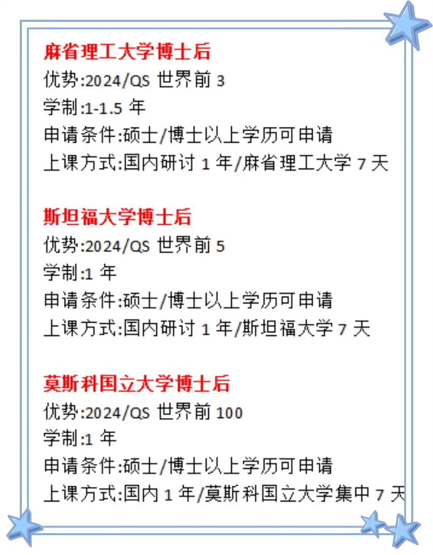 国外博士后申请的复杂性？