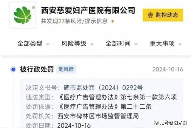 屡罚屡犯？西安慈爱医院多次被处罚！